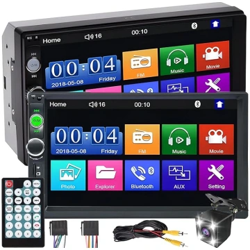 Retoo Auto radio ar Bluetooth USB skārienekrānu, 7