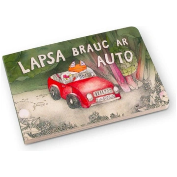 Tutas lietas, kartona bilžu grāmata "Lapsa brauc a