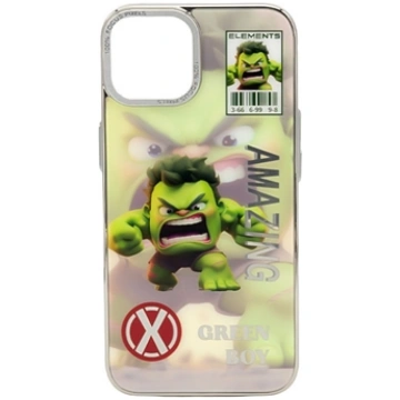 iLike Apple iPhone 13 PC Silicone Case Green Boy I