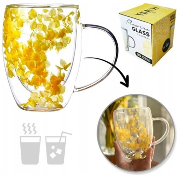 Ecarla Thermo glāze 300 ml ar ziediem iekšpusē - k