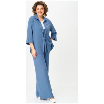 LIA21682 Indigo krāsas trīsdaļīgs kostīms