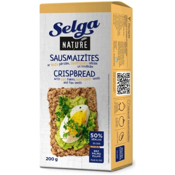 Sausmaizītes SELGA Nature, ar auzu pārslām un sēkl