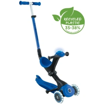 Paspirtukas GLOBBER Go Up Deluxe Lights tamsiai mė