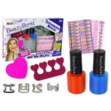 LEAN Toys LeanToys Nail Paint Set Glitter Stickers