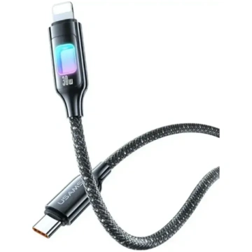 USAMS TC Series SJ749 USB-C uz Lightning kabelis –
