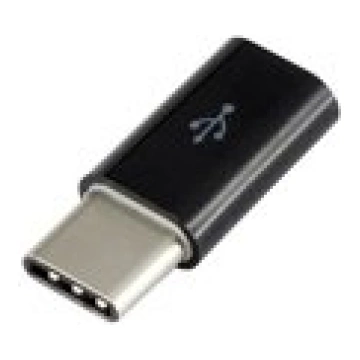 Sbox Micro USB 2.0 F. -> TYPE C M. Black AD.USB-C 