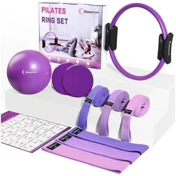 Pilates gredzenu komplekts, trenažieris ar auduma 