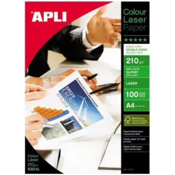 Papīrs APLI Colour Laser Glossy A4 210g/m2, divpus
