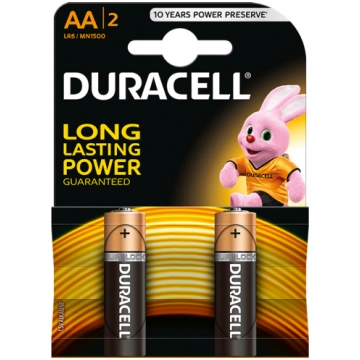 Baterijas DURACELL AA, LR6, 2 gab. - 250-00407
