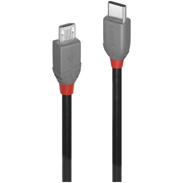 USB kabelis Lindy 3m USB 2.0 Type C uz Micro-B