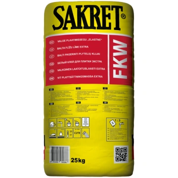 Flīžu līme SAKRET FKW elastīga balta 25kg 47510065
