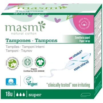 Kokvilnas tamponi, lieli, ekoloģiski Masmi