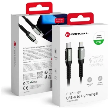 Kabel USB ForCell USB-C - Lightning 2 m Czarny 149