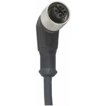 Konektors ar kabeli, M12, 3-PIN, leņķiskais, mamma