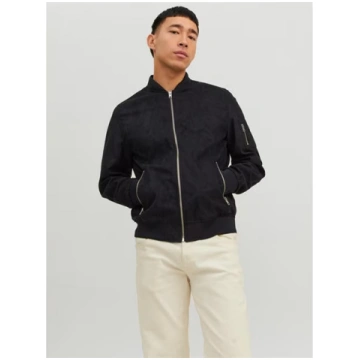 Men's Suede Long Sleeve Bomber Jacket