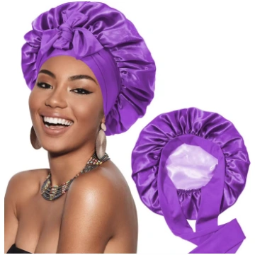 Satin Sleep Bonnet - Viola - Lilla