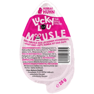 Lucky Lou Mousle Huhn 28g - vistas pudiņš
