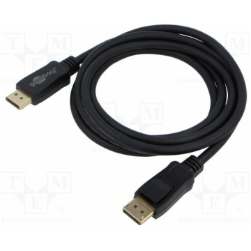 Cable; DisplayPort plug,both sides; PVC; Len: 2m; 