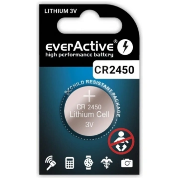 CR2450 baterijas 3V evarActive litija CR2450 iepak