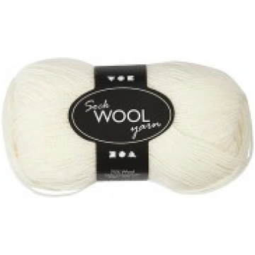 Zeķu dzija Sock Yarn - balta (50 g/200 m) C_41311