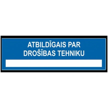 *Uzlīme Atbildīgais par drošības tehniku RIM931001