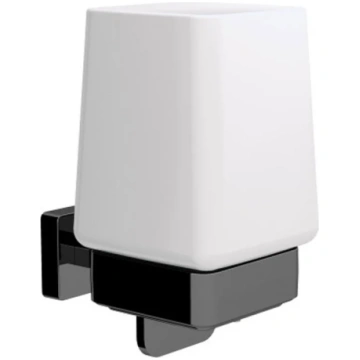 Dispenser sapone con leva e supporto nero opaco da