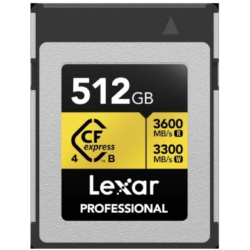 512GB Lexar CFexpress 4 Pro GOLD R3600/W3300 Type 