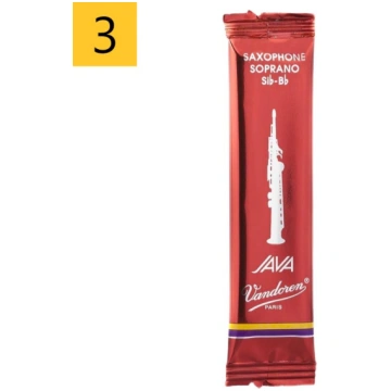 3 Vandoren SR303R Java Red mēlīte soprāna saksofon