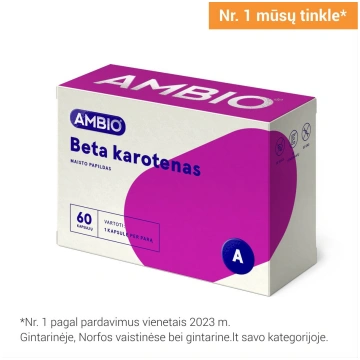 AMBIO beta karotīns, 60 kapsulas Limedika