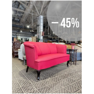 Lietots - Sarkana auduma sofa Labas Preces