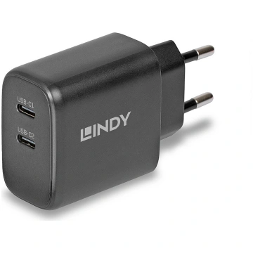 Lindy 65W USB 2 x Type C GaN Charger | 73438 | 400