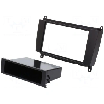 Radio mounting frame | Mercedes | 2 DIN | black AC