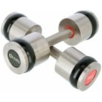 HMS Chrome dumbbells 2x9 kg silicone elements HMS 