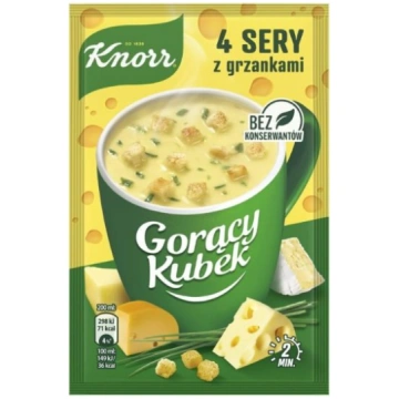 KNORR CAS četru sieru zupa ar grauzdiņiem, 17g UNI