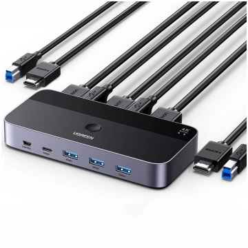 Ugreen KVM UGREEN CM664 switch 3xUSB-A,2xUSB-B,2xU