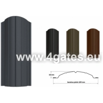 Metāla žoga dēlis/štaketa AIJA - Garums: 1650 mm -