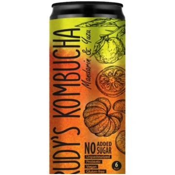 Tējas dzēriens RUDY'S Kombucha, Mandarīns&Yuz
