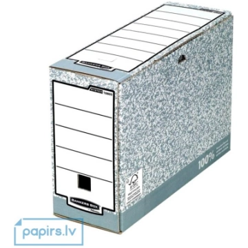 Arhīva kārba dokumentiem Fellowes, 100mm, pelēka a