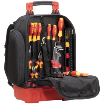 Wiha tool backpack electric set, tool set (black/r