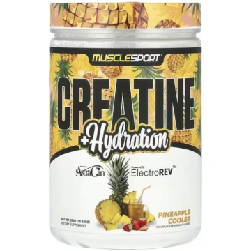 MuscleSport, Creatine + Hydration, Pineapple Coole