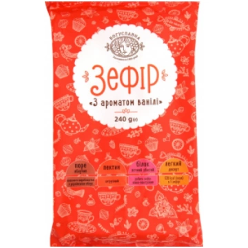 Zefīrs BOGUSLAVNA, ar vaniļas garšu, 240g 450-1388