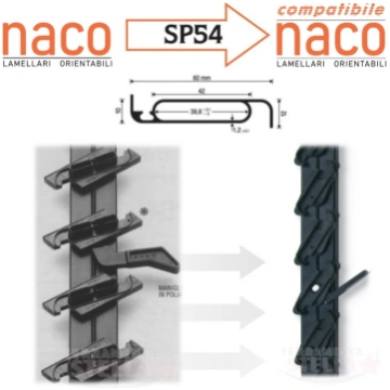 Comando orientabile a 17 lamelle compatibile Naco 