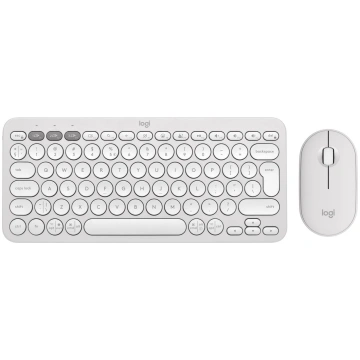 LOGITECH KEYBOARD + MOUSE COMBO PEBBLE 2/WHITE 920