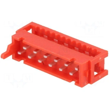 Wire-board | plug | male | PIN: 12 | IDC | for rib