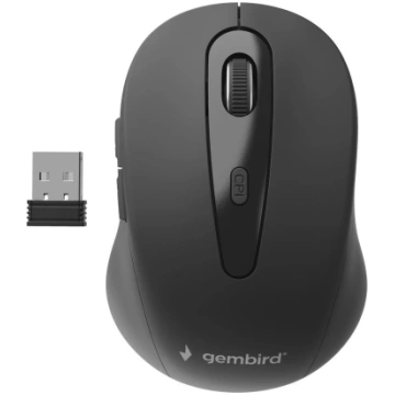 MOUSE USB OPTICAL WRL/BLACK MUSW-6B-01 GEMBIRD