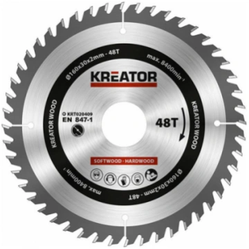Kreator Zāģa ripa kokam 160x30x2mm, 48 zobi Kreato
