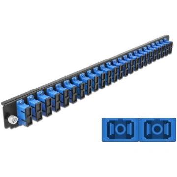 Delock 19″ Splice Box Front Panel 24 port SC Duple