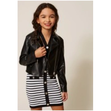 Faux leather biker jacket TWINSET Milano