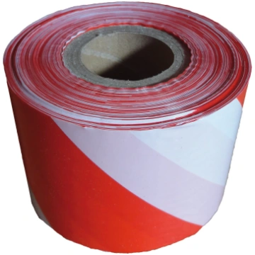 ROTOLO NASTRO SEGNALETICO BIANCO E ROSSO - 200 MET