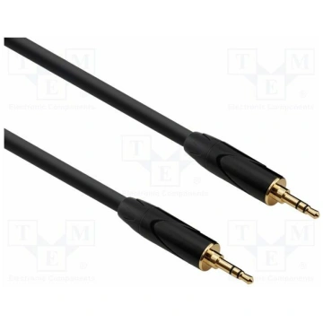 Cable; Jack 3.5mm plug,both sides; 20m; black; Øca